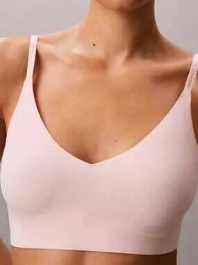 #1607 Calvin Klein Women's Invisibles Lightly Lined Triangle Bra - Pink